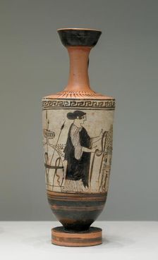 Attic White-Ground Lekythos, about 460 BC. Creator: Unknown