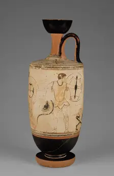 Attic White-Ground Lekythos, about 490 BC. Creator: Douris