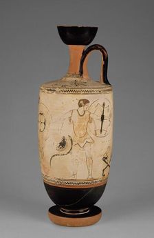 Attic White-Ground Lekythos, about 490 BC. Creator: Douris