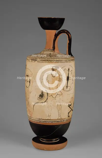Attic White-Ground Lekythos, about 490 BC. Creator: Douris.
