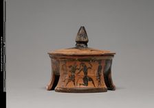 Attic Tripod Pyxis with Lid, about 540 BC. Creator: Unknown