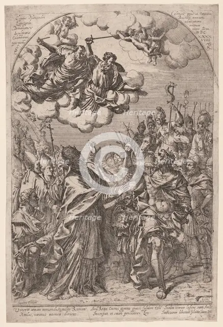 Attila at the Gates of Rome, 1649. Creator: Giovanni Battista Bracelli.
