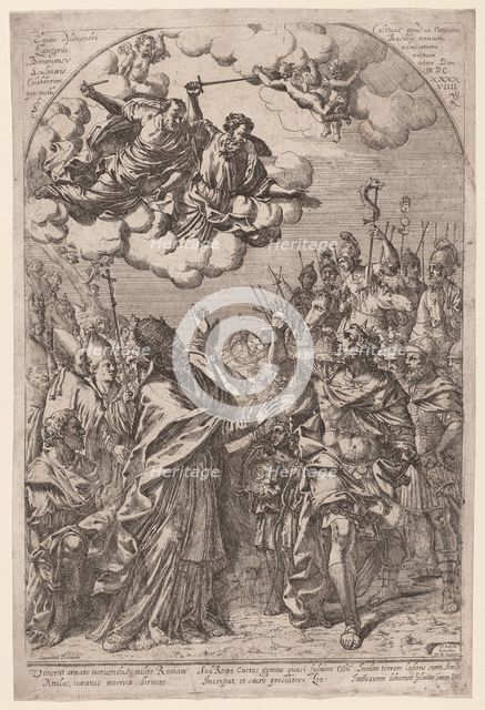 Attila at the Gates of Rome, 1649. Creator: Giovanni Battista Bracelli.