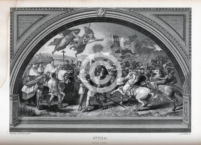 Attila (after Raphael), 1882. Artist: Payne, Albert Henry (1812-1902)