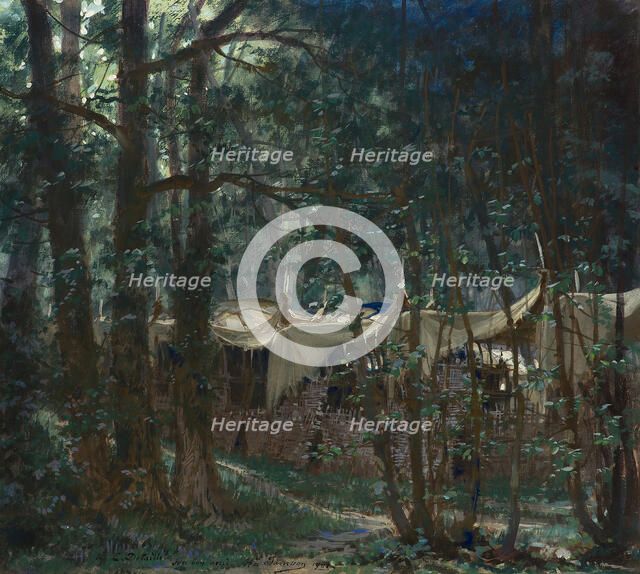 Attila's Camp. Stage design for the Opera "La Burgonde" by Paul Vidal, c 1898. Creator: Jambon, Marcel (1848-1908).