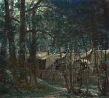 Attila's Camp. Stage design for the Opera "La Burgonde" by Paul Vidal, c 1898. Creator: Jambon, Marcel (1848-1908)