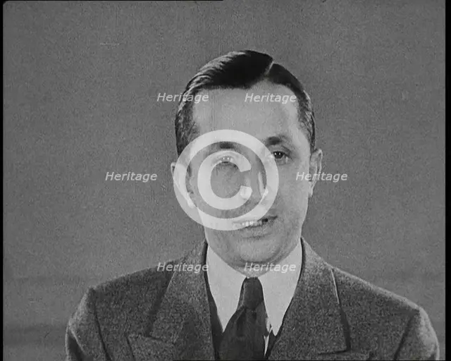 Attorney General of New Jersey David Theodore Wilentz Making a Statement During the Lind..., 1930s. Creator: British Pathe Ltd.