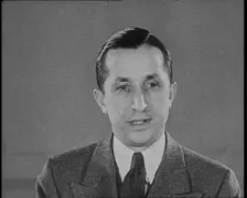 Attorney General of New Jersey David Theodore Wilentz Making a Statement During the Lind..., 1930s. Creator: British Pathe Ltd