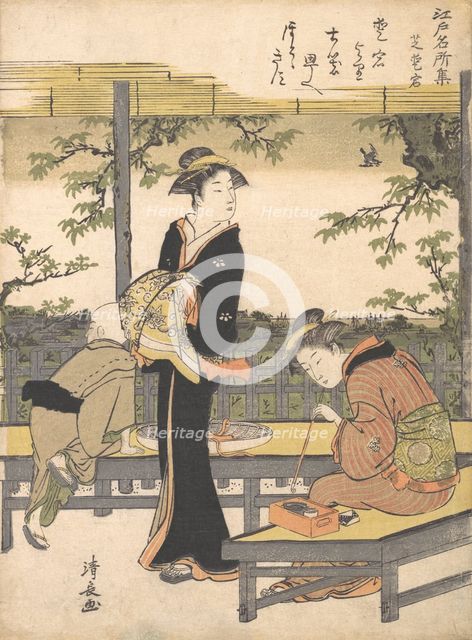 Atago Hill at Shiba, ca. 1783. Creator: Torii Kiyonaga.