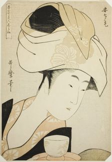 Atage, from the series "A Selection of Eastern Beauties (Azuma bijin erami)", Japan, c. 1798. Creator: Kitagawa Utamaro