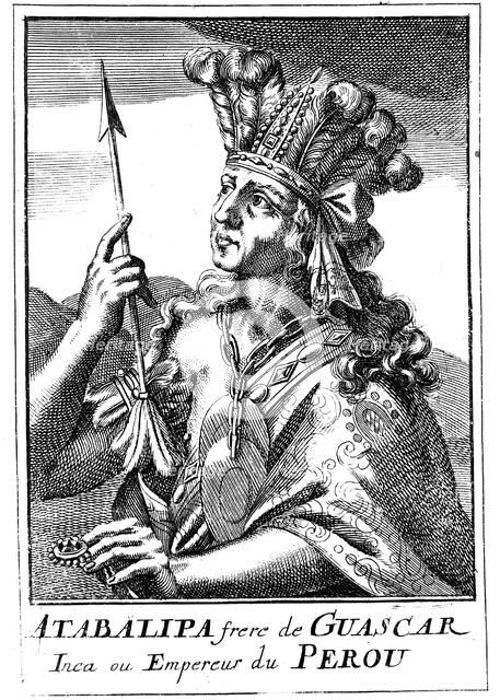 Atahualpa (d1553), last Inca emperor of Peru, 1686. Artist: Unknown