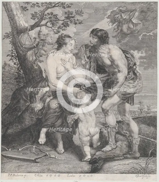 Atalanta and Meleager, ca. 1670-90. Creator: Johann Gottfried Bartsch.
