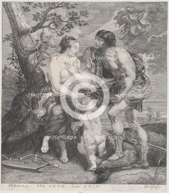 Atalanta and Meleager, ca. 1670-90. Creator: Johann Gottfried Bartsch.