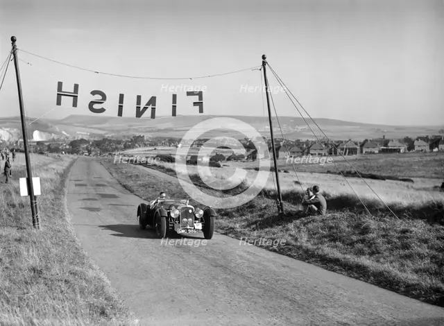Atalanta of GAT Weldon competing at the Bugatti Owners Club Lewes Speed Trials, Sussex, 1937. Artist: Bill Brunell.