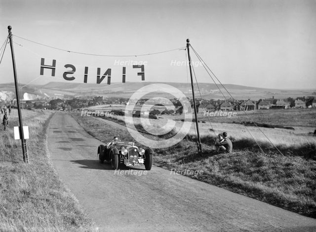 Atalanta of GAT Weldon competing at the Bugatti Owners Club Lewes Speed Trials, Sussex, 1937. Artist: Bill Brunell.