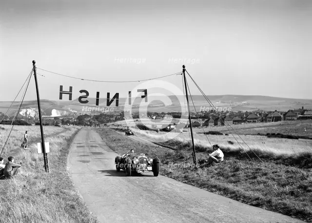 Atalanta of GAT Weldon competing at the Bugatti Owners Club Lewes Speed Trials, Sussex, 1937. Artist: Bill Brunell.