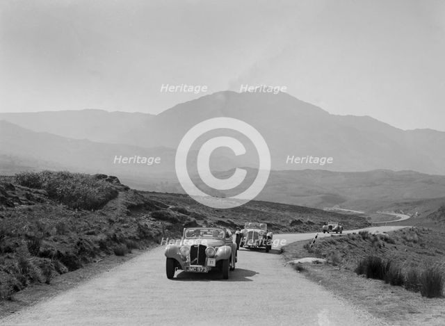 Atalanta of Joan Brotchie competing in the RSAC Scottish Rally, 1939. Artist: Bill Brunell.