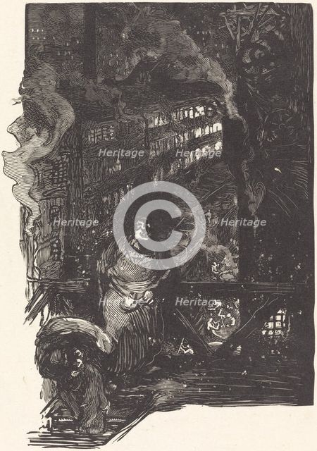 Atelier de magisserie aux Gobelins, published 1901. Creator: Auguste Lepere.