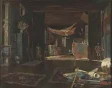 Atelier of the artist at Palazzo Pesaro degli Orfei. Creator: Fortuny y Madrazo, Mariano (1871-1949)