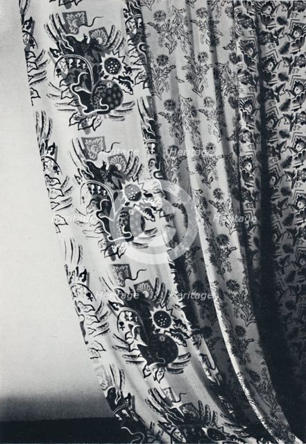 'Atelje Miln - A group of block-printed fabrics from Sweden', 1940. Artist: Unknown.