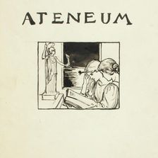 Ateneum magazine cover proposal, published by Wentzel Hagelstam, 1898. Creator: Albert Edelfelt