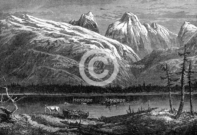 Athabasca River, Canada, 19th century. Artist: Leitch