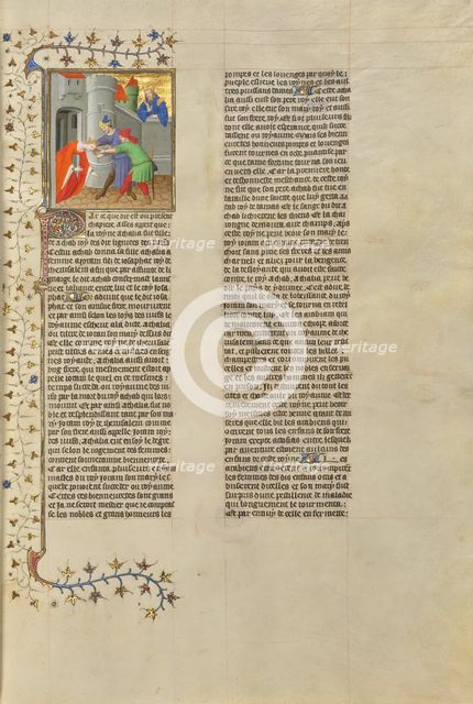 Athaliah, Queen of Judah, Dragged from the Temple, about 1413-1415. Creators: Boucicaut Master, Workshop of the Boucicaut Master.