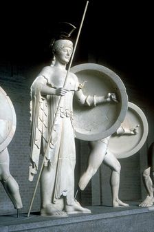 Athena from part of the West Pediment of the Temple of Aphaia, Aegina, Greece, c500-480 BC
