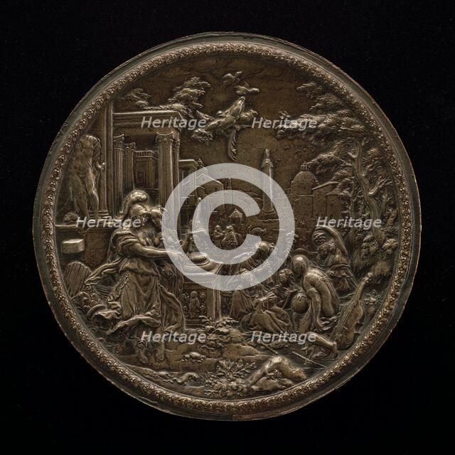 Athena Introducing the Personification of Painting into the Circle of the Liberal Arts, c. 1600. Creator: Unknown.