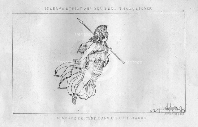 'Athena sets foot on the island of Ithaca, c1833. Creator: Unknown.