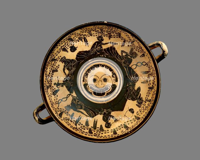 Athenian black-figure footed cup (kylix), c500 BC. Artist: Unknown.