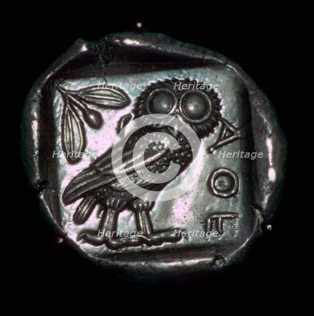 Athenian Tetradrachm, 6th century BC. Artist: Unknown