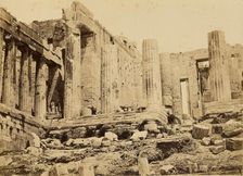 Athens - Acropolis, Propylea from the west, 1865. Creator: Konstantinos Dimitriou