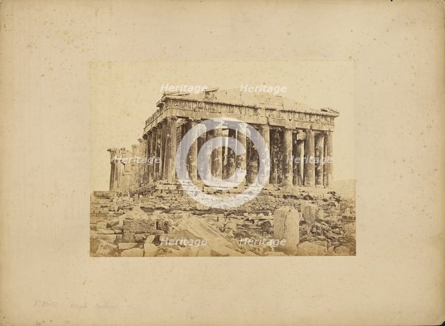 Athens - Parthenon, western facade, 1865. Creator: Konstantinos Dimitriou.