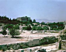 Athens, partial view of the agora