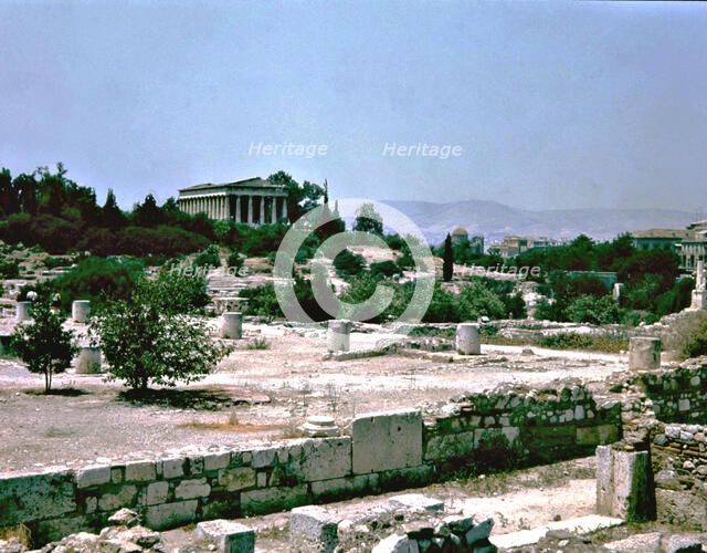 Athens, partial view of the agora.