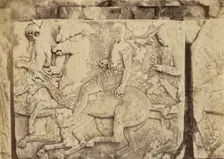 Athens - sculptural fragment, Parthenon frieze, 1865. Creator: Konstantinos Dimitriou
