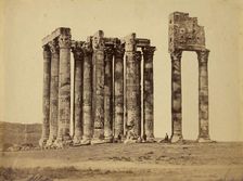Athens - temple of Zeus Olypmpios, 1865. Creator: Konstantinos Dimitriou