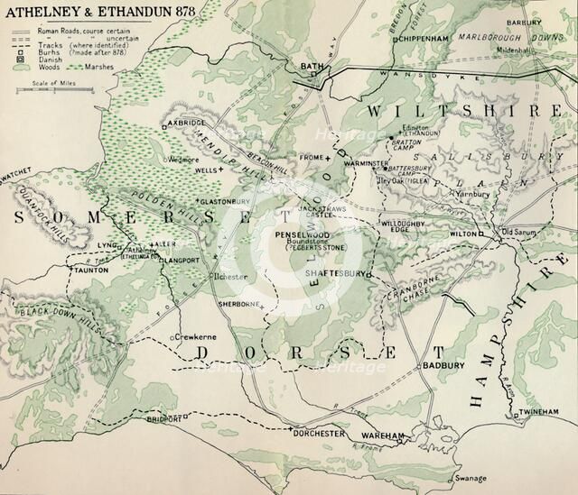 'Athelney & Ethandun 878', (1935). Artist: Unknown.