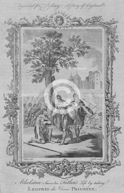 'Athelstan saves his Father's life by taking Leofrid the Dane Prisoner', 1773.  Creator: William Walker.