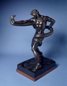 Athlete Strangling a Python, 1877. Creator: Frederic Leighton