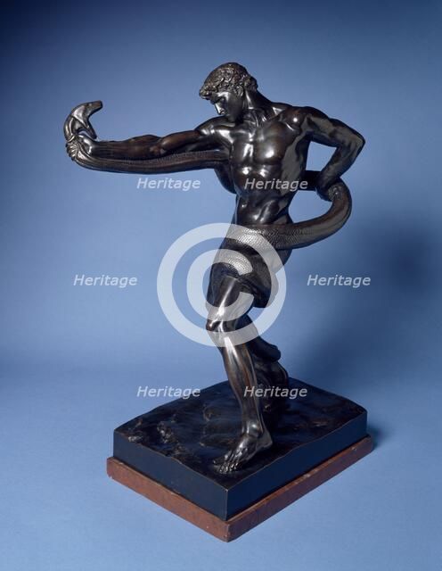 Athlete Strangling a Python, 1877. Creator: Frederic Leighton.