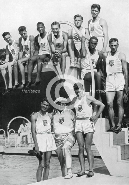 Athletes at the US Olympic Trials, 1932, (1936). Artist: Unknown