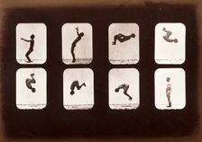 Athletes. Back summersault, 1881. Creator: Eadweard J Muybridge