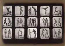 Athletes, posturing, 1881. Creator: Eadweard J Muybridge