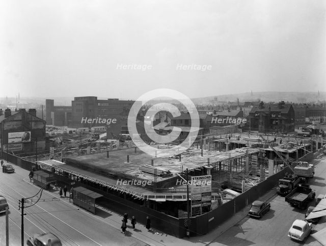 Atkinson's department store under construction, the Moor, Sheffield, South Yorkshire, 1959. Creator: Michael Walters.