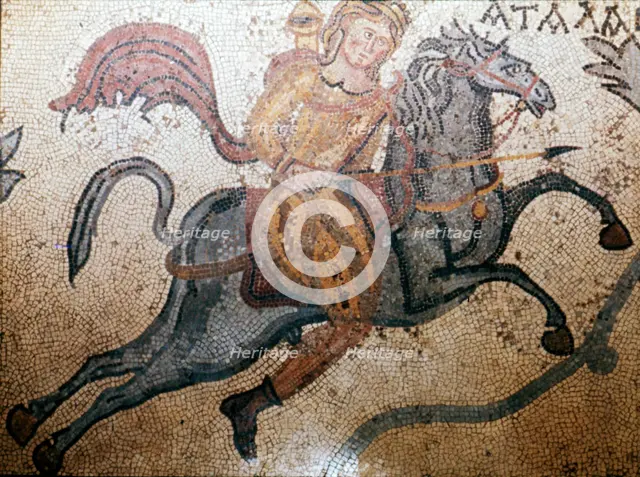 Atlanta on Horseback, Carthage Mosaic, c3rd century. Artist: Unknown.