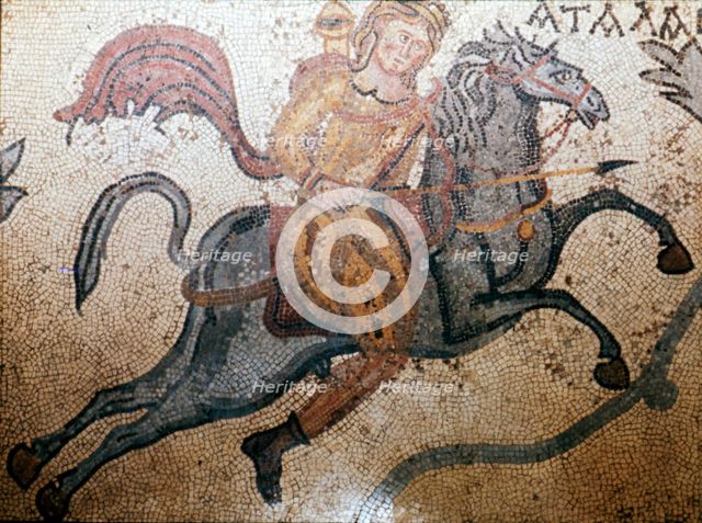 Atlanta on Horseback, Carthage Mosaic, c3rd century. Artist: Unknown.