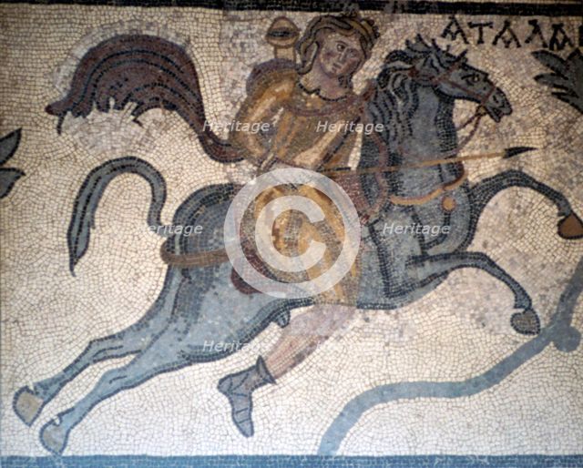 Atlanta on Horseback, Carthage Mosaic, c3rd century. Artist: Unknown.