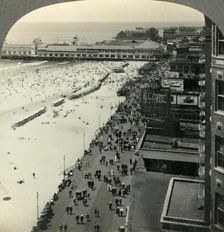 Atlantic City, N.J., America's Foremost Seaside Resort - the Boardwalk and Steel Pier from the Brea Creator: Unknown
